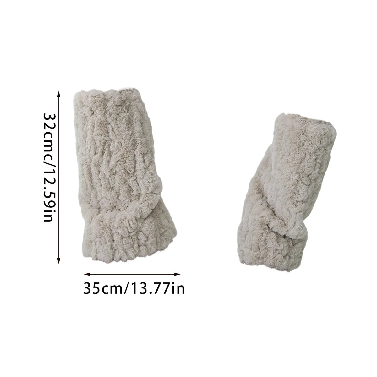 Women's Faux Fur Leg Warmers – Y2K Fluffy Boot Cuffs