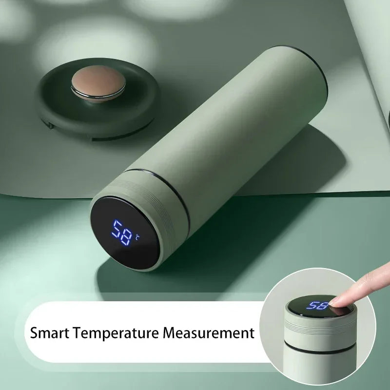 500ml Vacuum Thermos Bottle | Temperature Display | Stainless