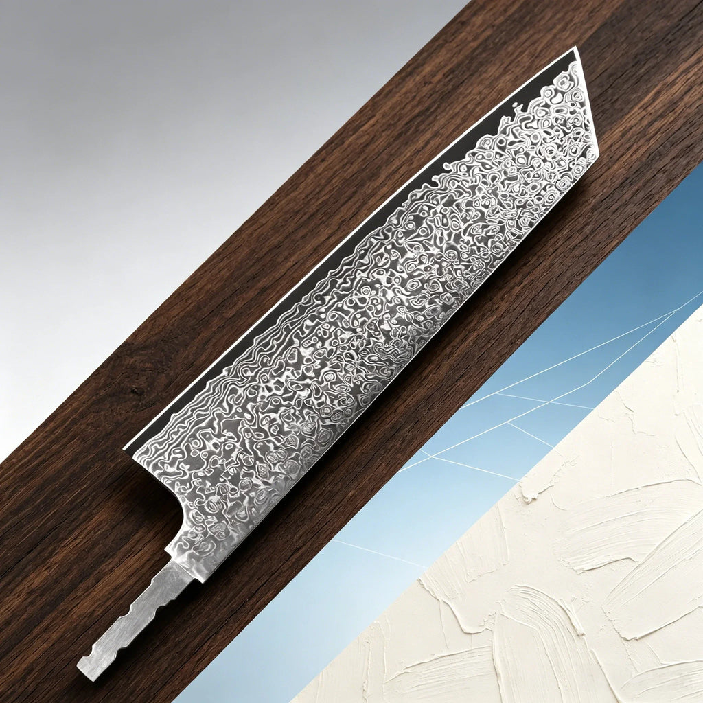 Damascus Steel Blank Blade – DIY Chef & Cleaver Knife 1-2 Pcs