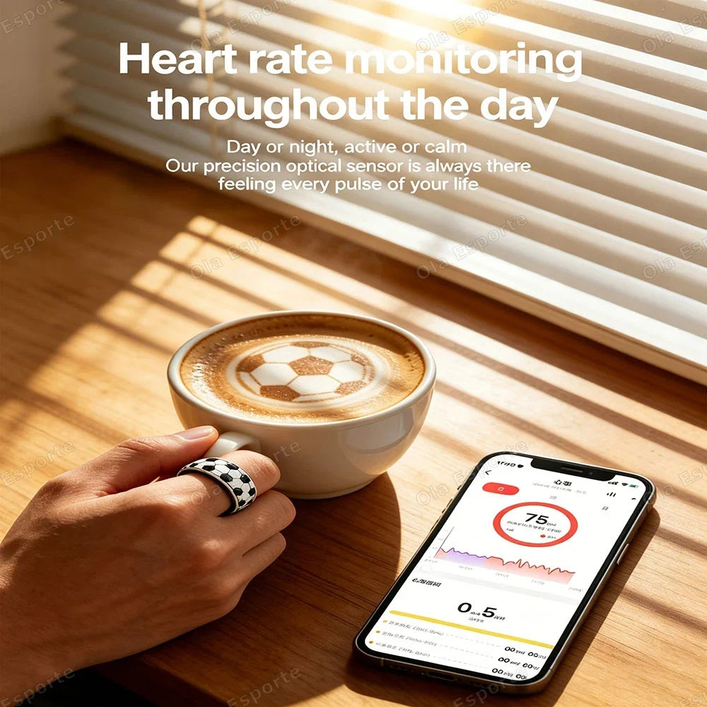 Ola Esporte Football Smart Ring – Heart Rate & Health Monitor