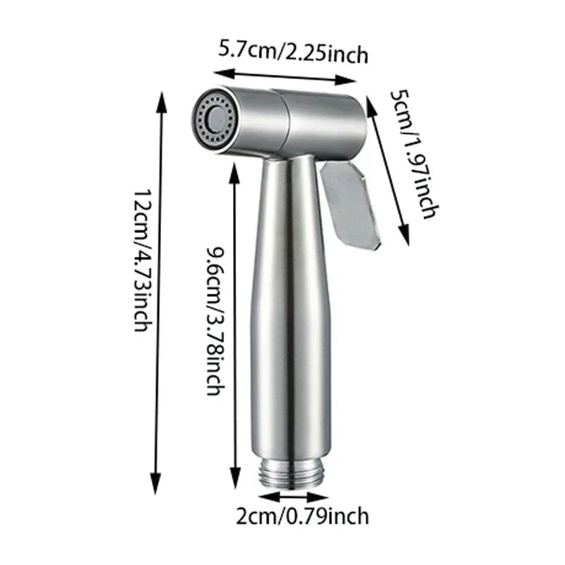 Stainless Steel Handheld Bidet Sprayer | Toilet Spray Gun