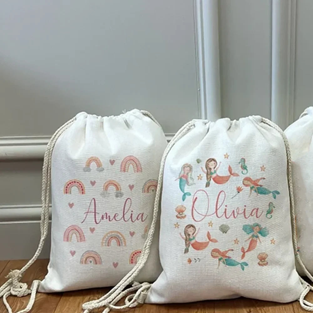 Personalized Kids Drawstring Backpack | Gym, Party & School Bag