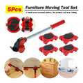 Heavy Duty Furniture Mover Set – 5pc Roller Sliders & Floor Guard