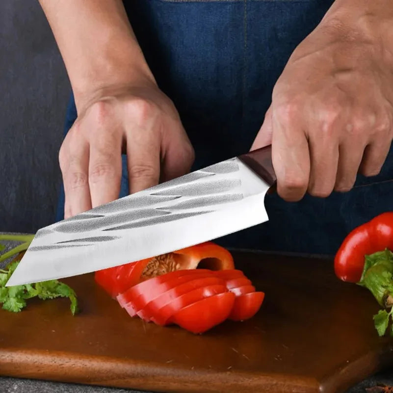 InLeung Hand Forged Chef's Knife – Wood Handle Cleaver