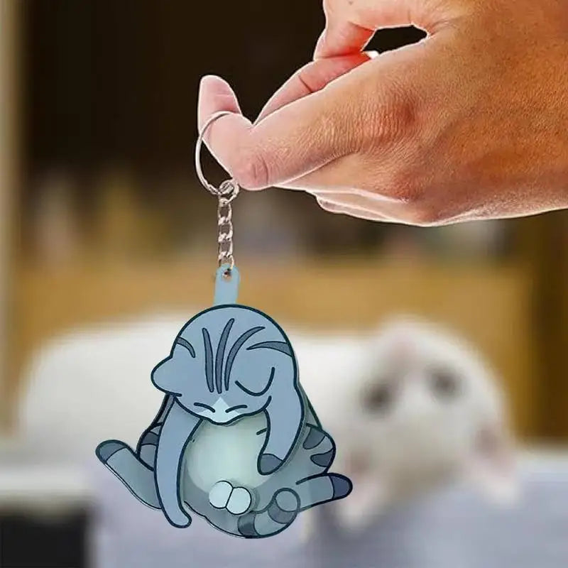 Cute Cat Keychain | Acrylic Kitten Charm Backpack & Bag Clip