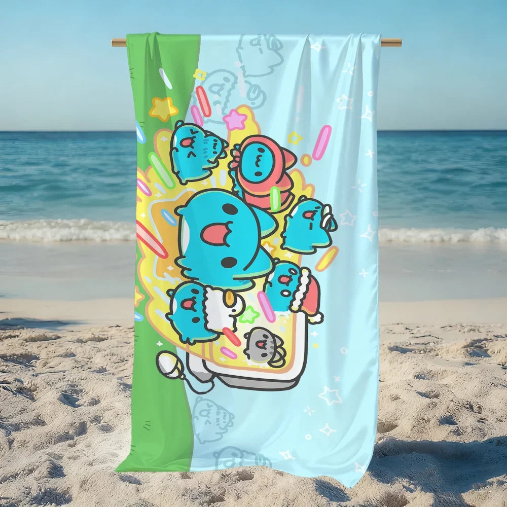 Bugcat Capoo Anime Beach Towel – Quick Dry, Soft, 11 Sizes