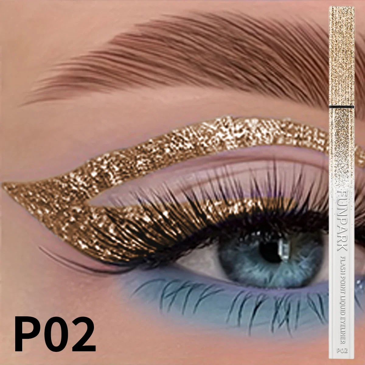 FUNPARK Glitter Liquid Eyeliner Pen – Waterproof & Long-Lasting