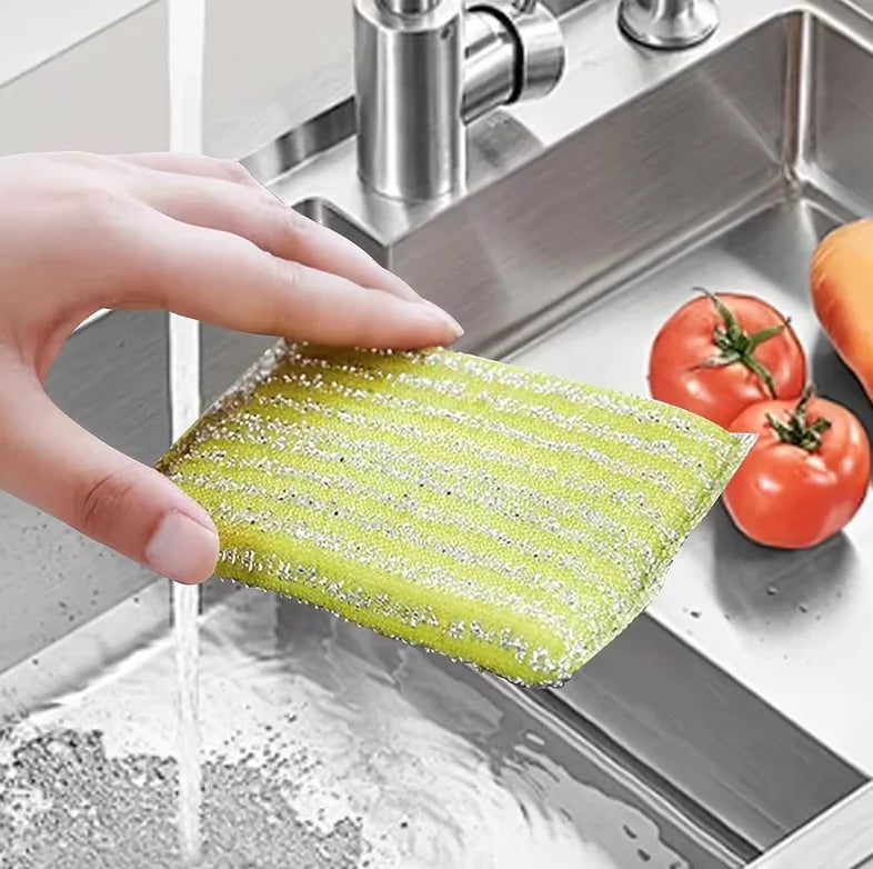 4-Pack Kitchen Scrub Sponge Dishwashing Scrubber Pads Set