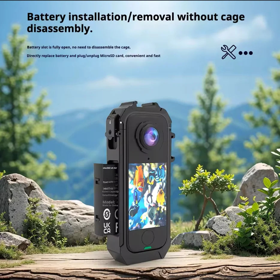 Insta360 X4 Air Protective Case, Lens Cap & Cage Kit