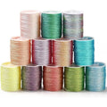 12-Color Metallic Polyester Thread Set – Kumihimo & Macramé Cord
