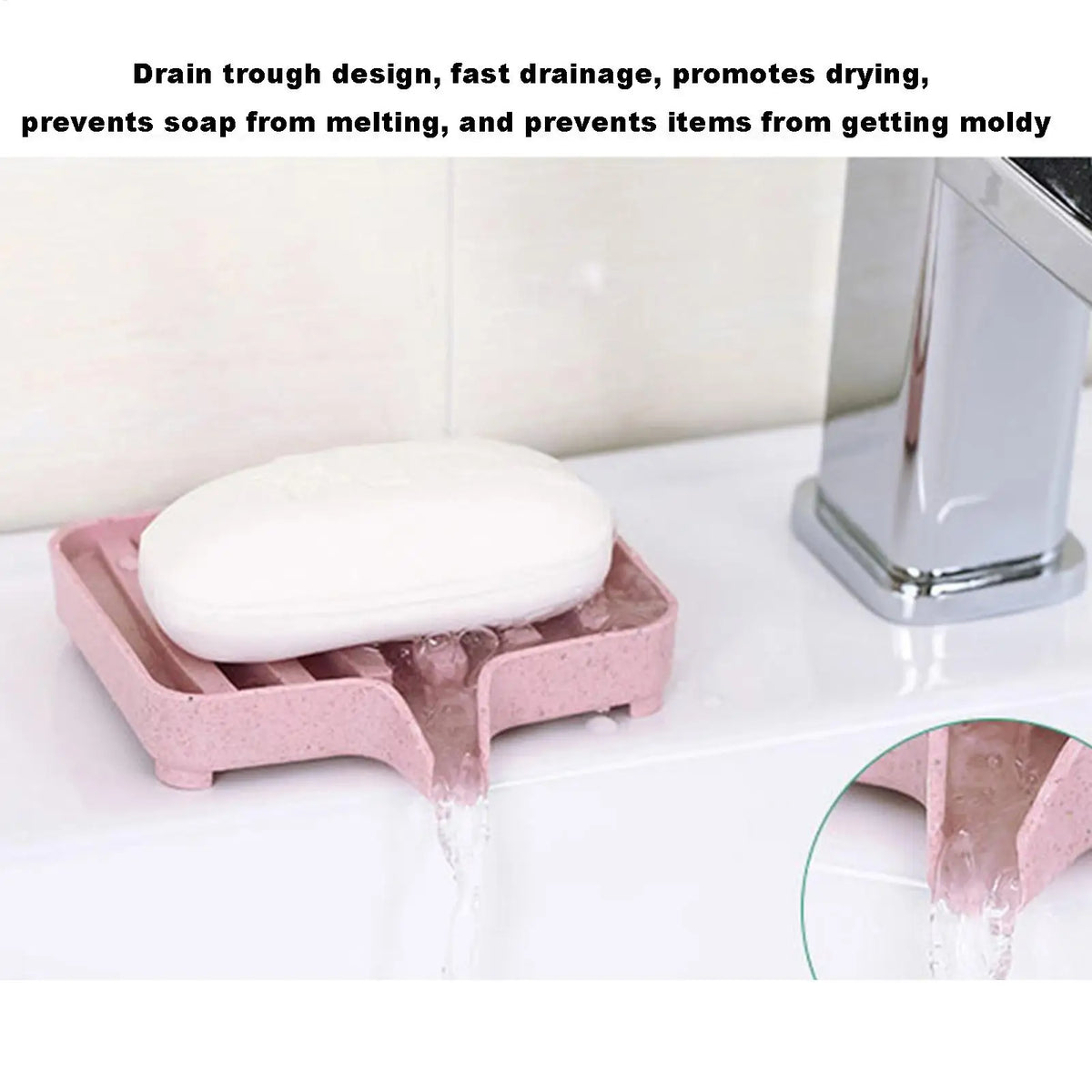 Drain Soap Dish & Sponge Holder Tray – Kitchen & Bathroom