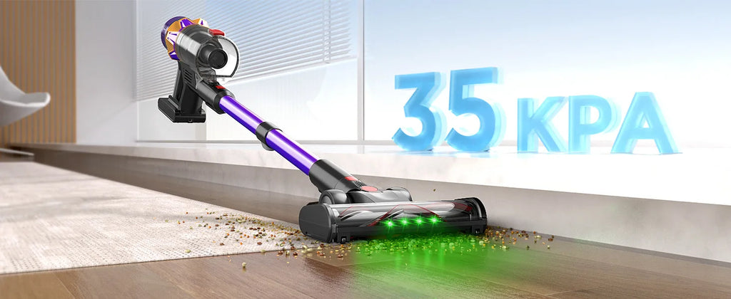 GUOHE V18 Cordless Vacuum 550W 35000Pa – Brushless Motor & Pet Brush
