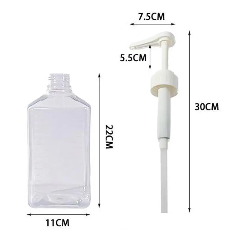 1600ml Honey Dispenser Jar with Pump Nozzle & Scale