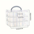 3-layer Transparent Storage Box Stackable Portable Craft Bead Plastic