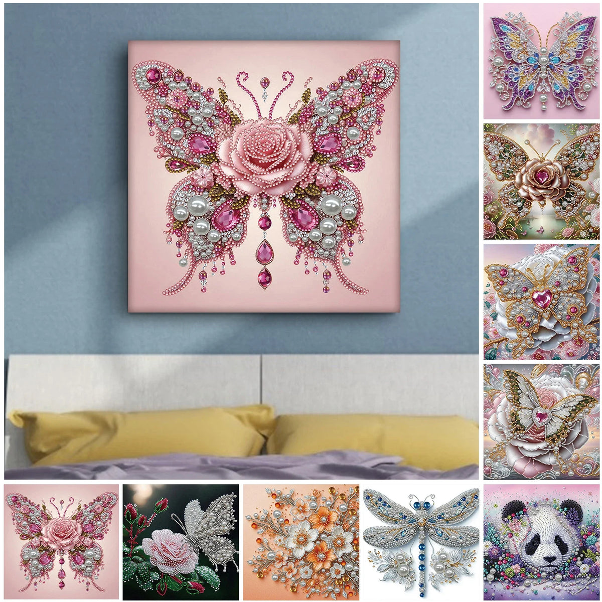 Pearl Gem Diamond Art Painting Frame 9 84x9 DIY Craft Adults Home