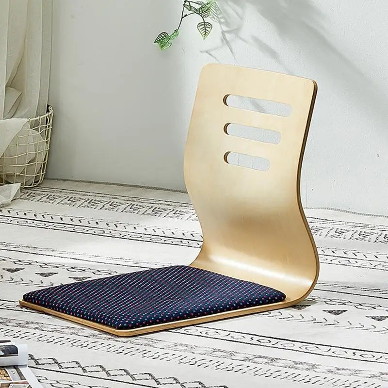 Japanese Zaisu Legless Floor Chair – Tatami Seat Black Finish