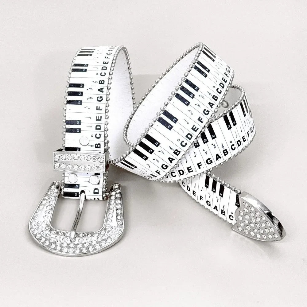 Piano Key Graffiti Waist Belt – Y2K Harajuku Korean Style