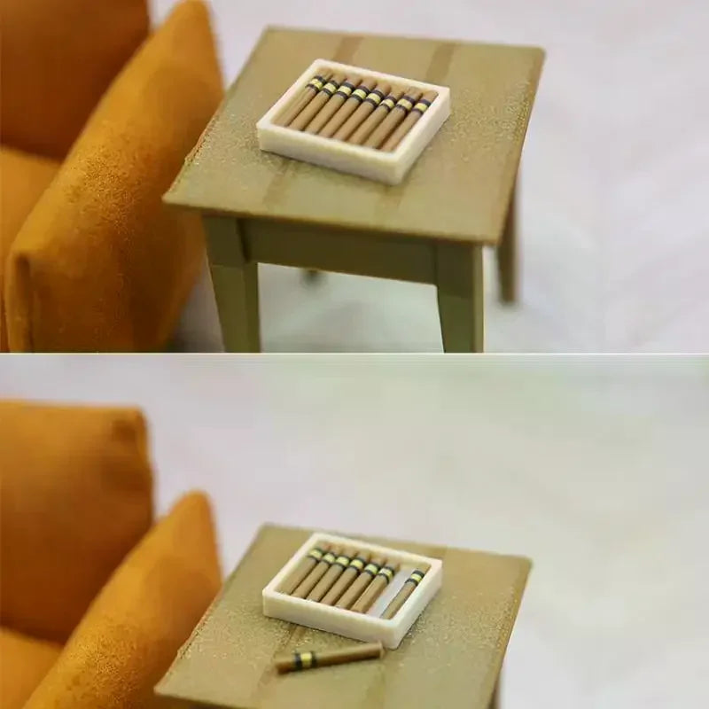 Pretend Play Miniature Cigar Ashtray 1 12 Scale Dollhouse Cigarette