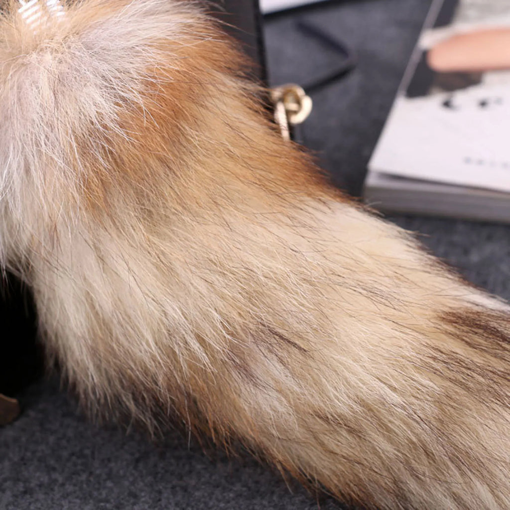 Fox Tail Plush Keychain – Bag Charm & Gift Accessory