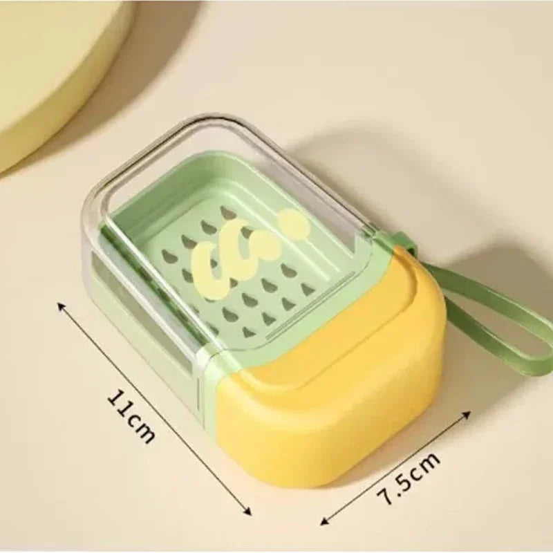 Portable Travel Soap Box – Sealed Double-Layer Draining Case