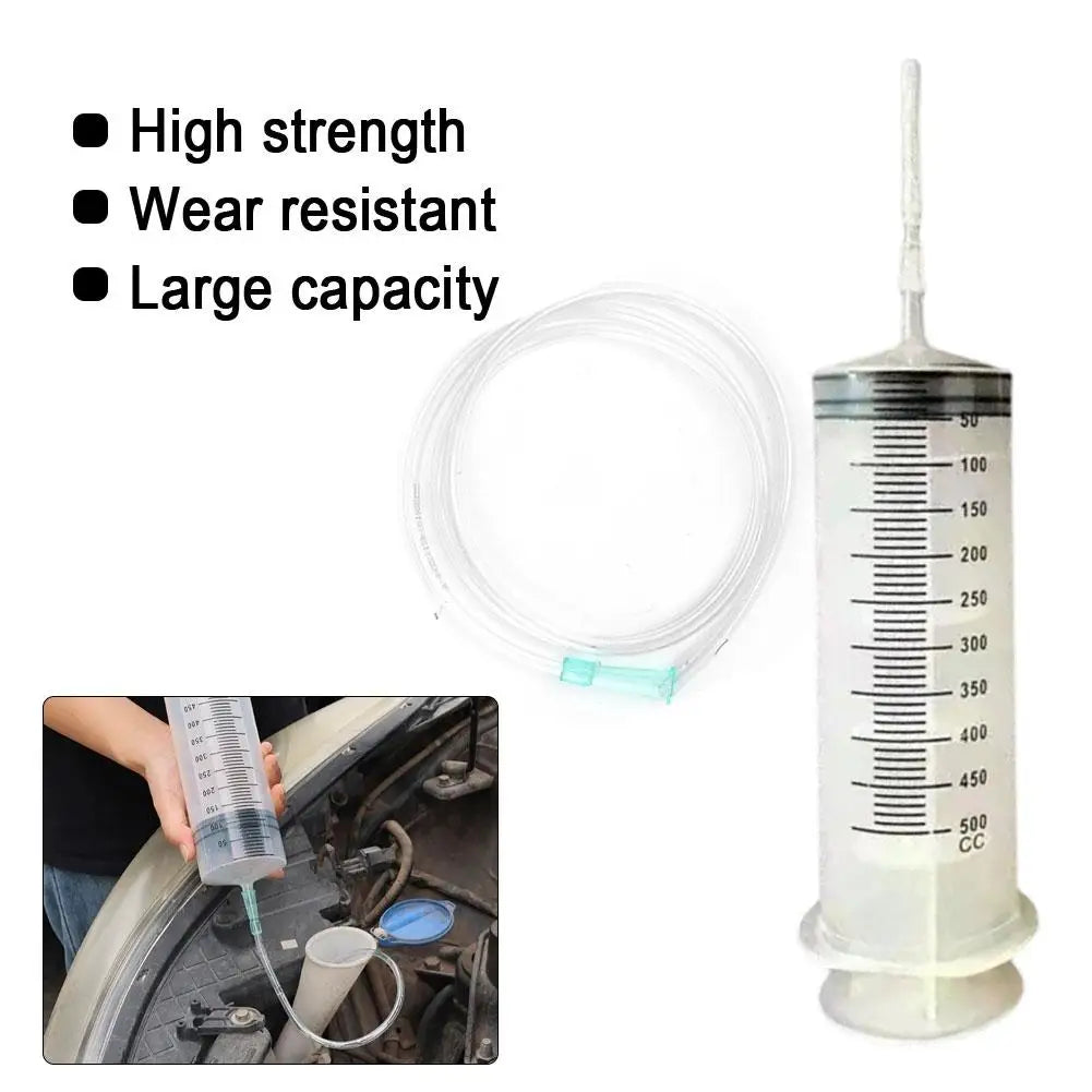 500ml Syringe Oil Transfer Pump with 1m Hose | Car & Industrial