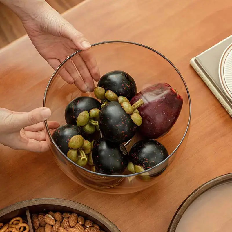 Glass Fruit Tray High-end Living Room Household Storage Box Snacks