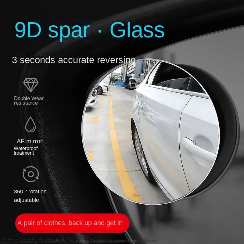 360° Blind Spot Mirror – Wide Angle Convex Adjustable Car Mirror