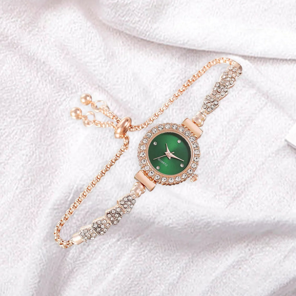 Women's Crystal Bracelet Watch | Chain Link Bangle Analog Watch