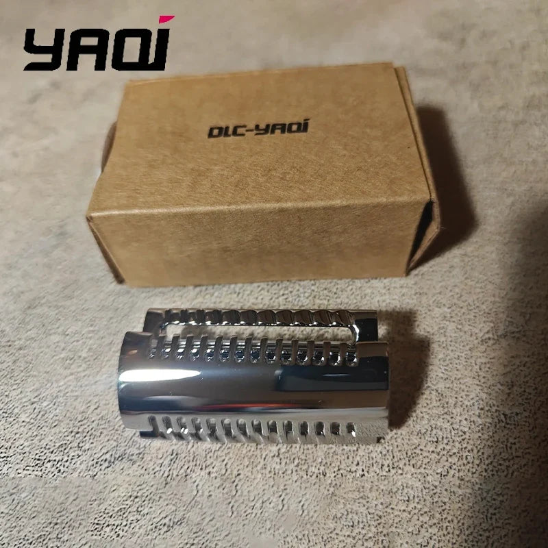 YAQI Slant Double-Edge Safety Razor Head – Aggressive Chrome