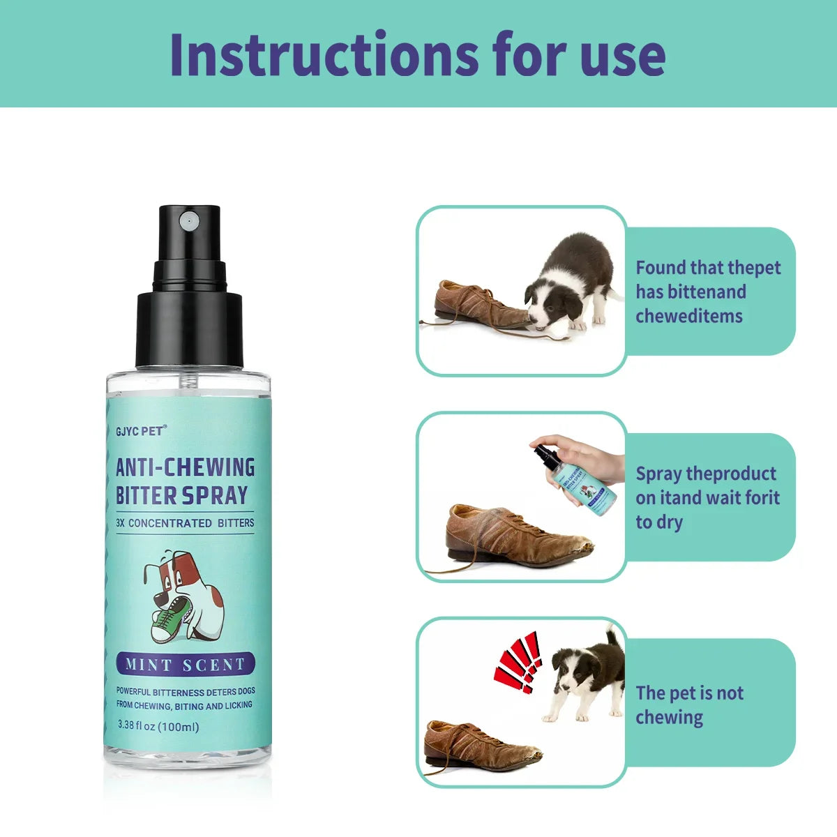 Bitter Apple No Chew Spray Dogs Pet Safe Training Aid Stop Furniture