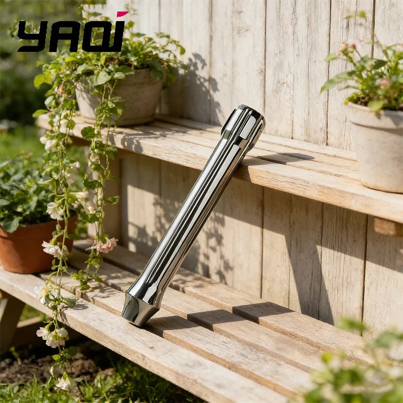 2026 YAQI Tsuka Men's Safety Razor Handle Polished Stainless Steel