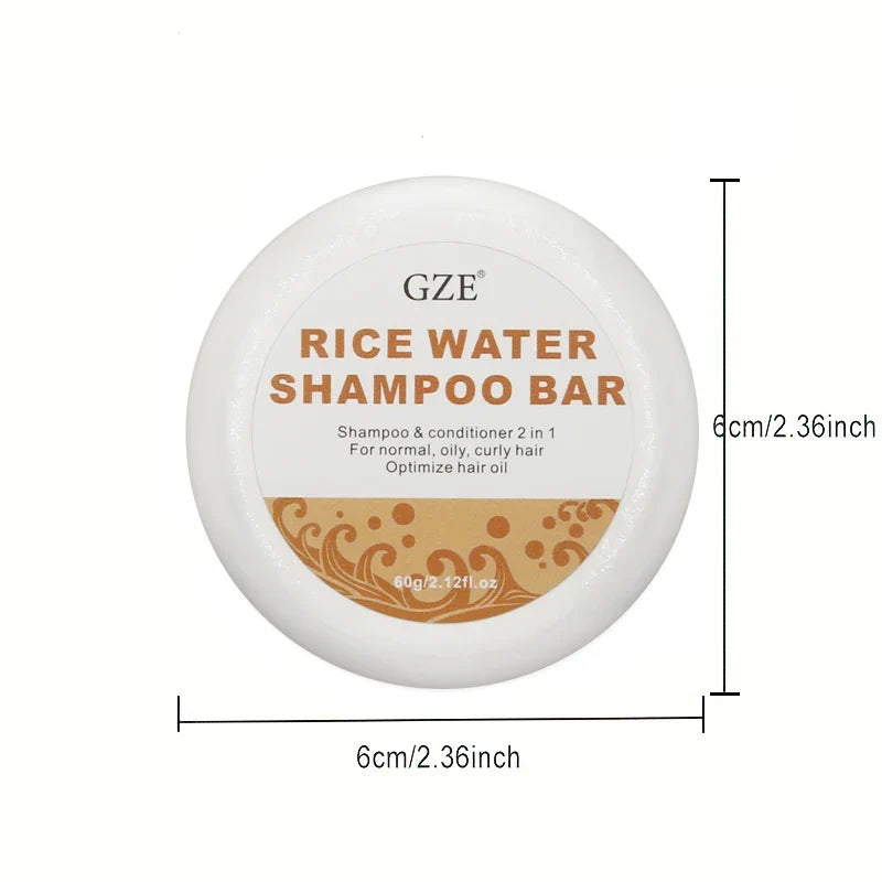 GZE Rice Water Shampoo Bar & Solid Conditioner | All Hair