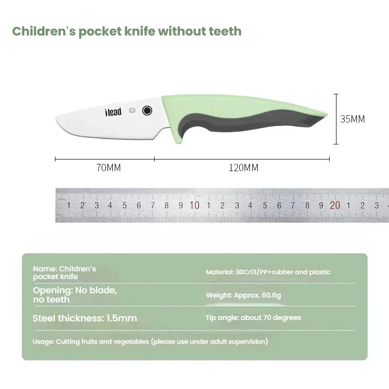 Kids' Safety Fruit Knife – Cartoon Crocodile Kitchen Knife
