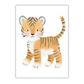 Nursery Animal Canvas Wall Art | Tiger Hippo Lion Kids Poster