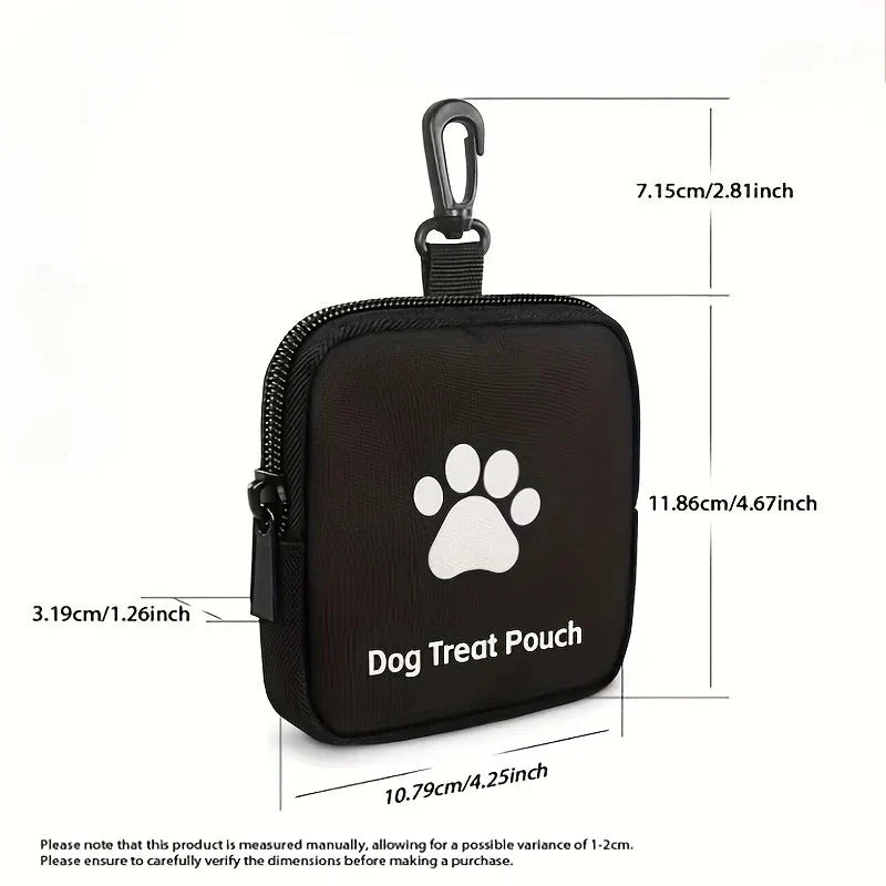 Dog Training Treat Bag – Portable Zippered Spill-Proof Pouch
