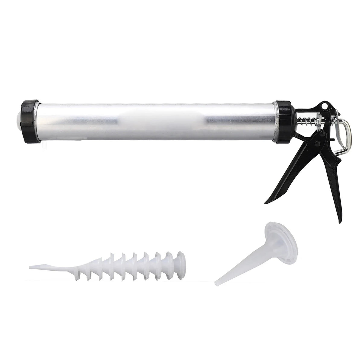 Air Caulking Gun Aluminum Tube Silicone Caulk Tool 10 Nozzles Tools