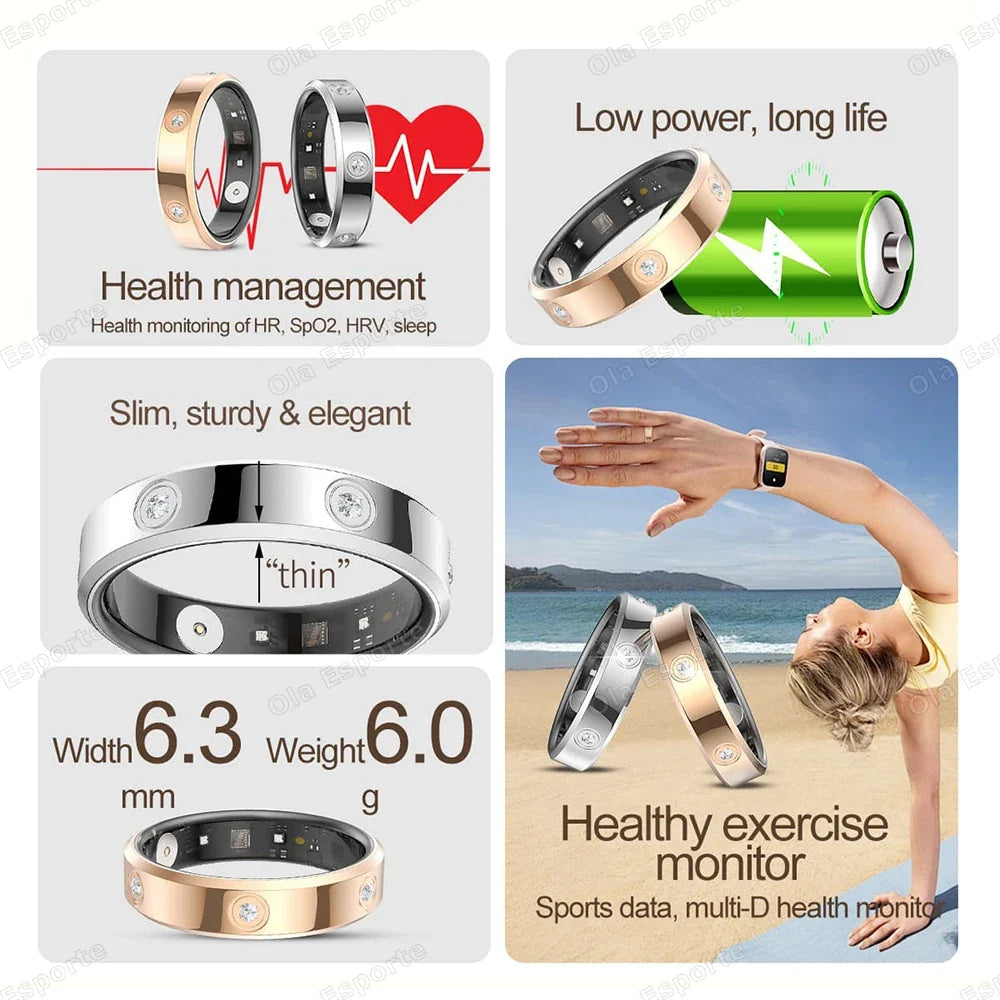 Smart Ring – Heart Rate, SpO2 & Sleep Monitor | 5ATM