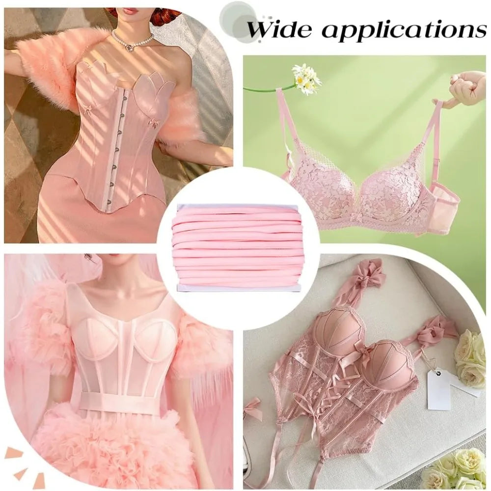 30M Pink Nylon Corset Boning Sleeve – 3/8 Inch | Sewing DIY