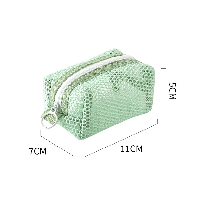 Mini Mesh Coin Purse – Vibrant Zipper Pouch for Women