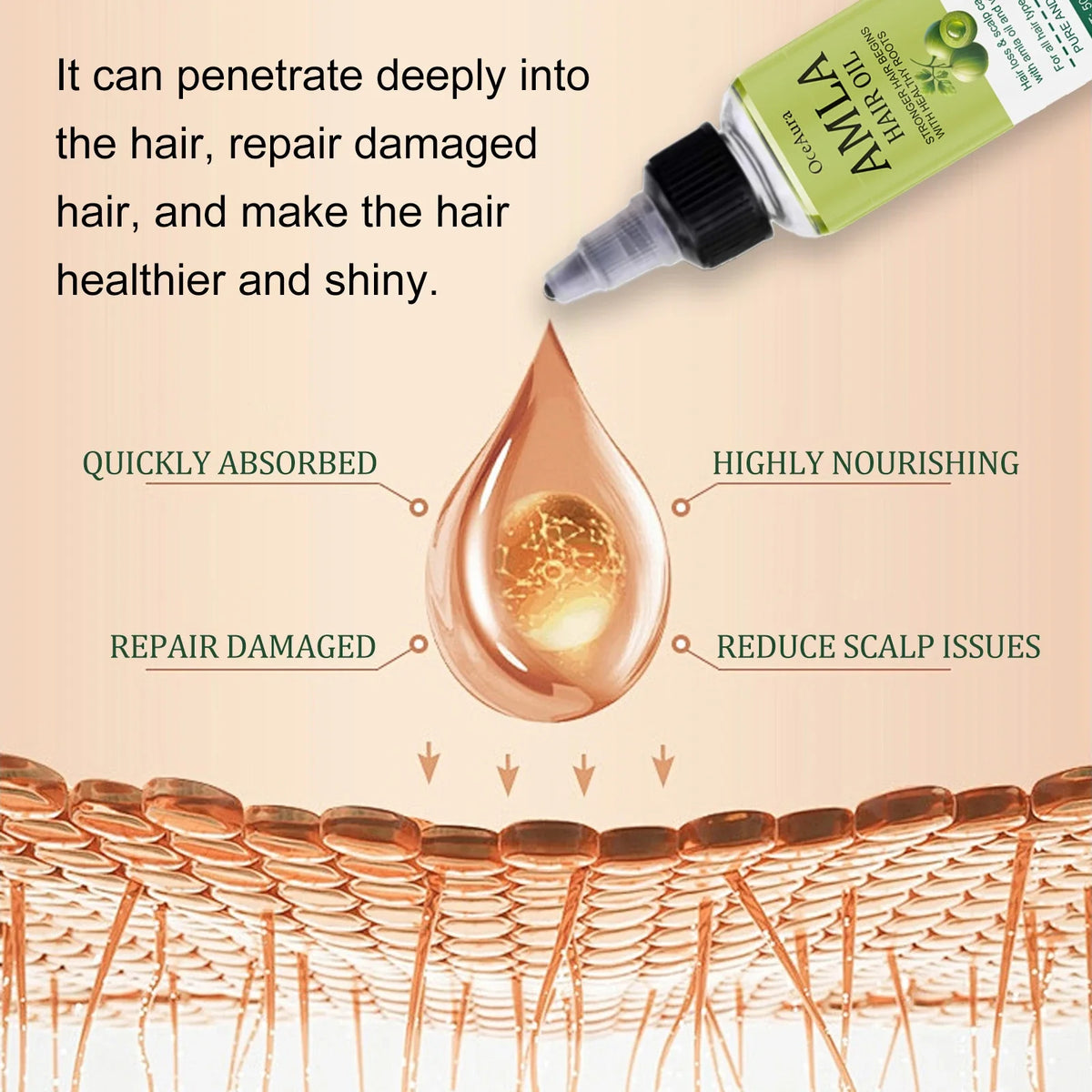 OceAura Amla Hair Oil | Pre-Wash Treatment for Frizzy Dry Hair