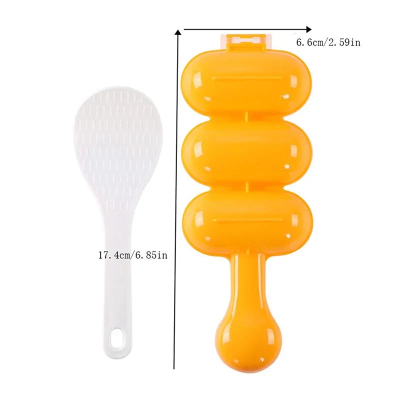 3-in-1 Rice Ball Shaker Mold – Onigiri & Sushi Maker