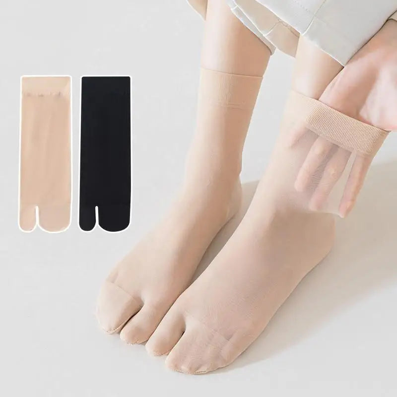 Women's Sheer Tabi Toe Socks | Ultra-Thin Split-Toe for Sandals