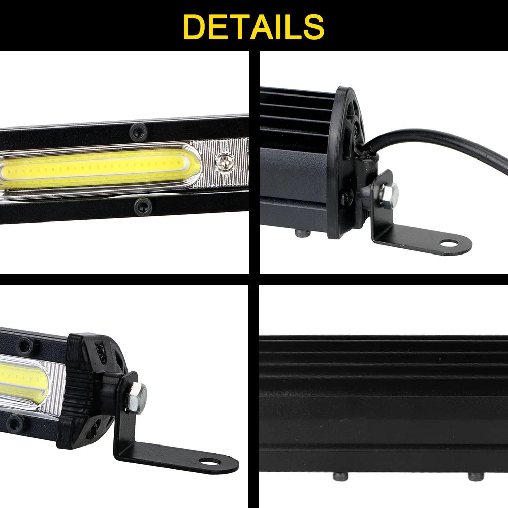 AINYSZIN 18W LED Work Light Bar 6500K IP67 – Truck SUV Off-Road