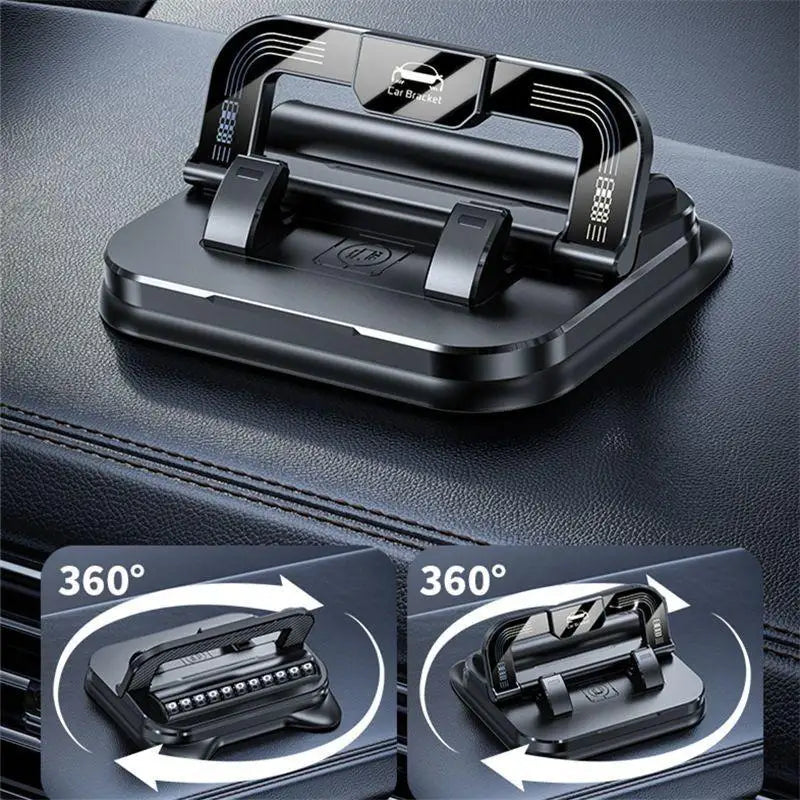 360° Car Phone Holder with Parking Number Plate Mount