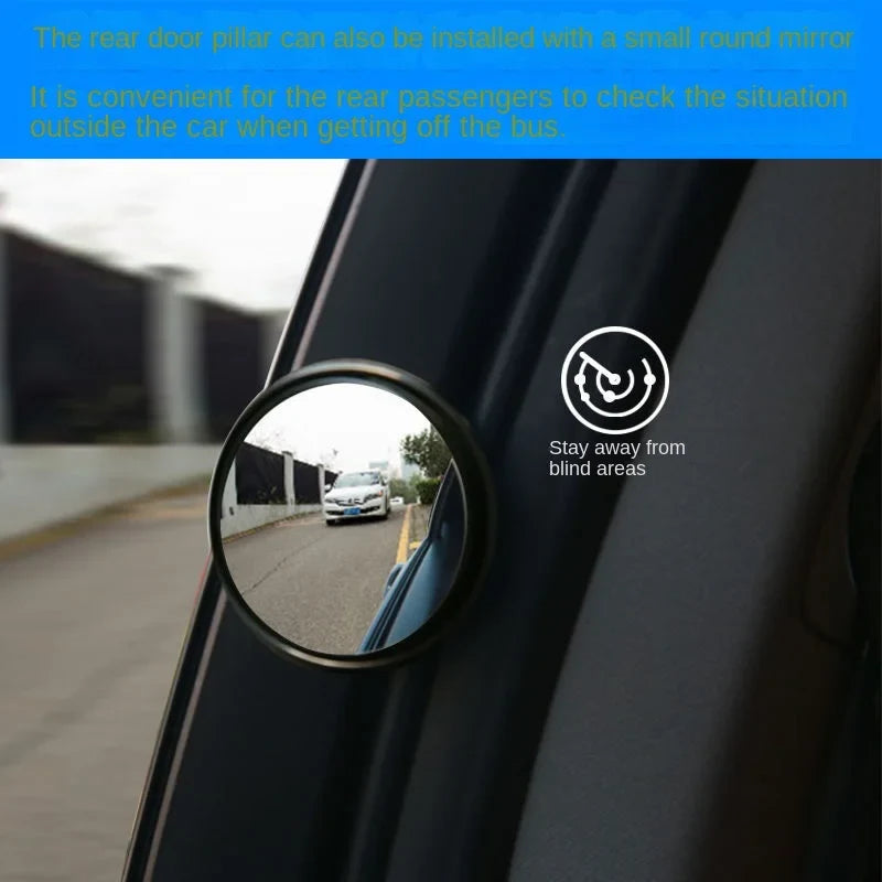 360° Blind Spot Mirror – Wide Angle Convex Adjustable Car Mirror