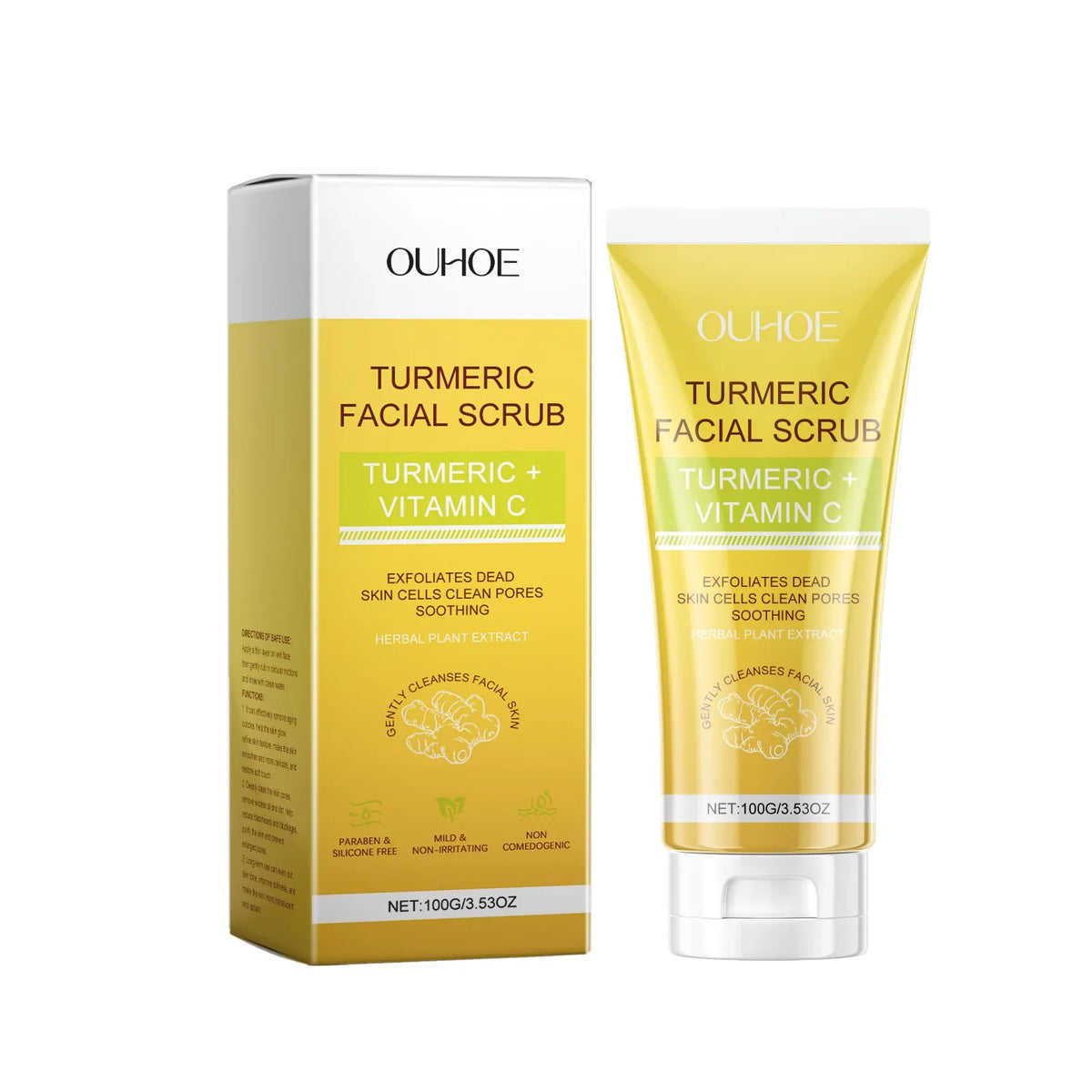 Turmeric Exfoliating Face Scrub – Brightening & Pore Cleansing