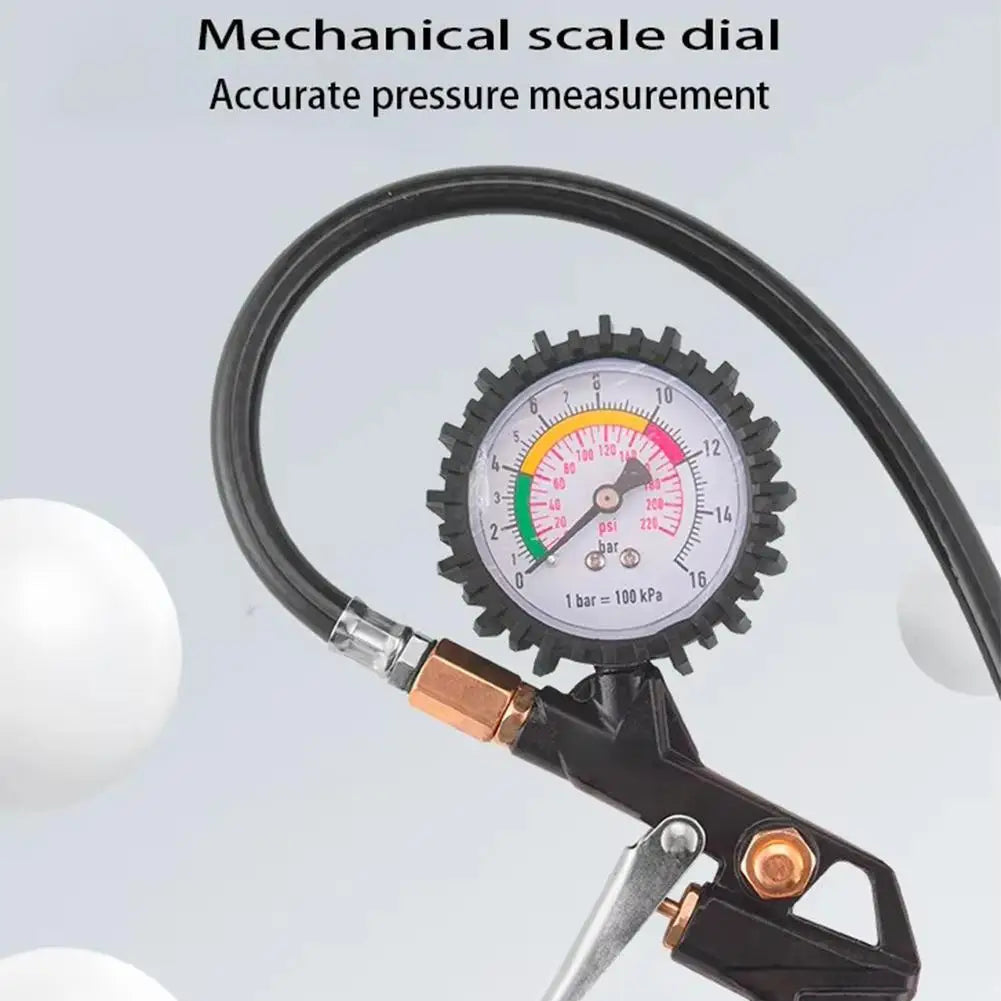 220 PSI Tire Pressure Gauge Gun for Car, SUV & Motorcycle