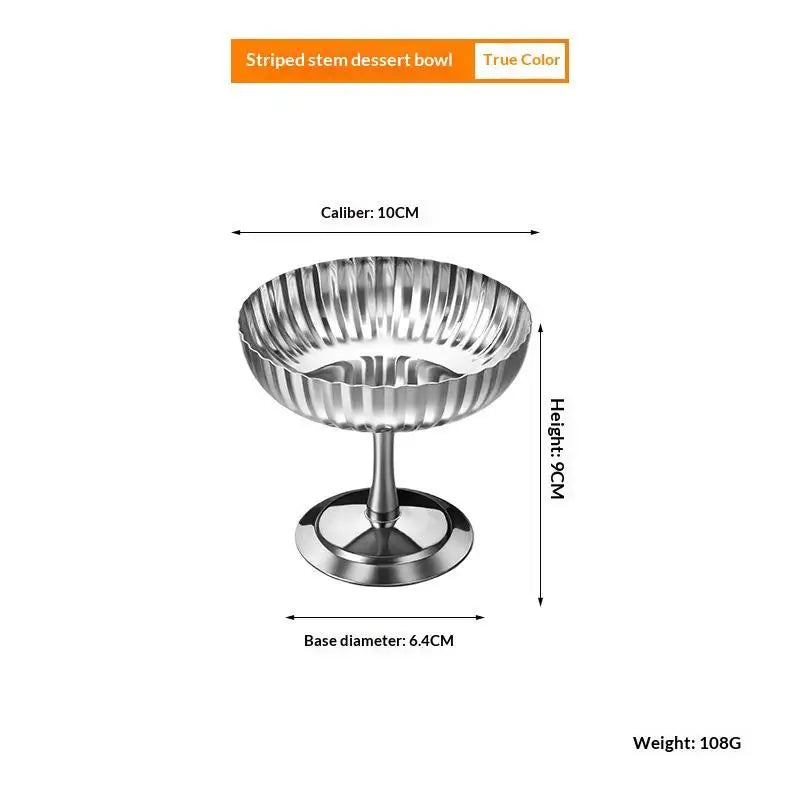 Stainless Steel Retro Dessert Goblet – Ice Cream & Fruit Cup