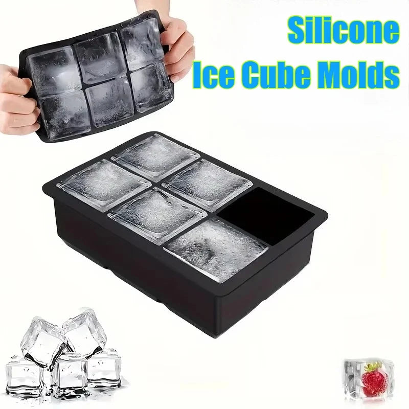 2026 6-Grid Round Square Ice Cube Mold Ball Maker Whiskey Cocktails