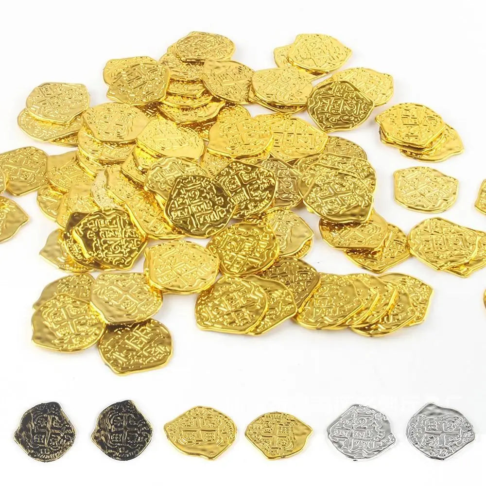 Creative Bronze Roman Pirate Gold Coin Halloween Treasure Coins
